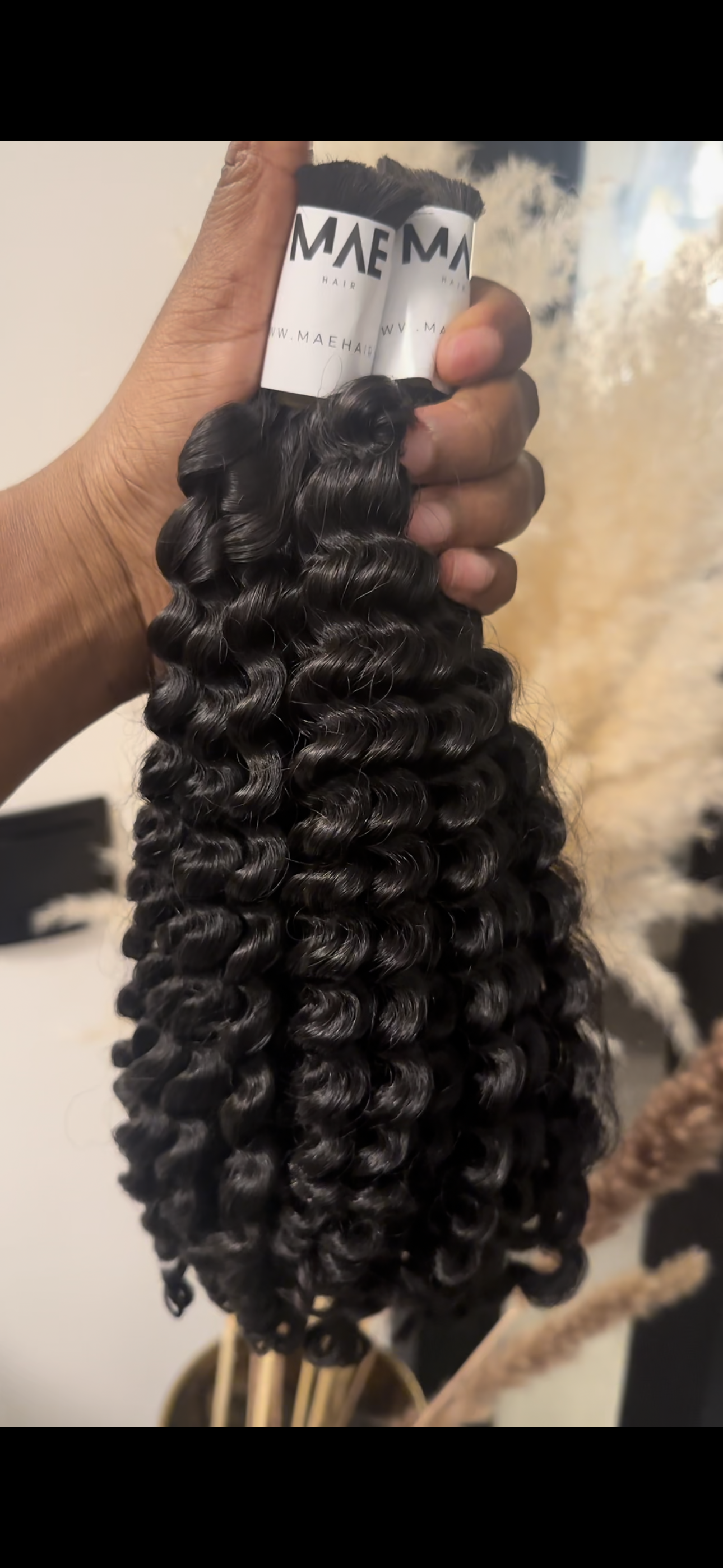 DEEP CURLY BULK HAIR (DOUBLE DRAWN)